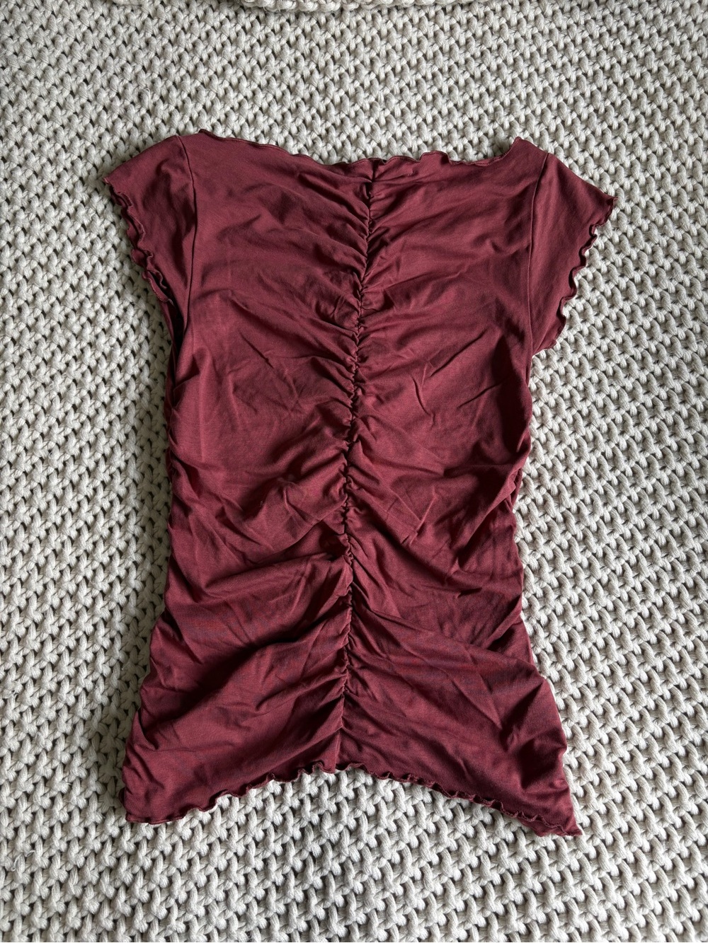 LOFT Ruched Short Sleeve Top - Picture 4 of 6
